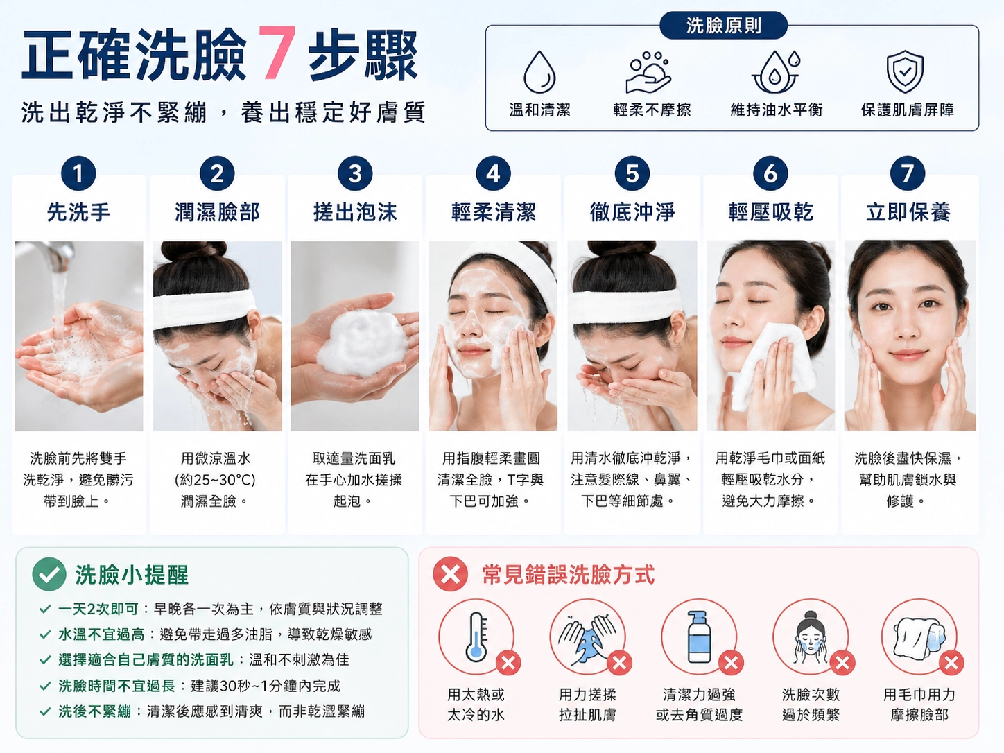 正確洗臉